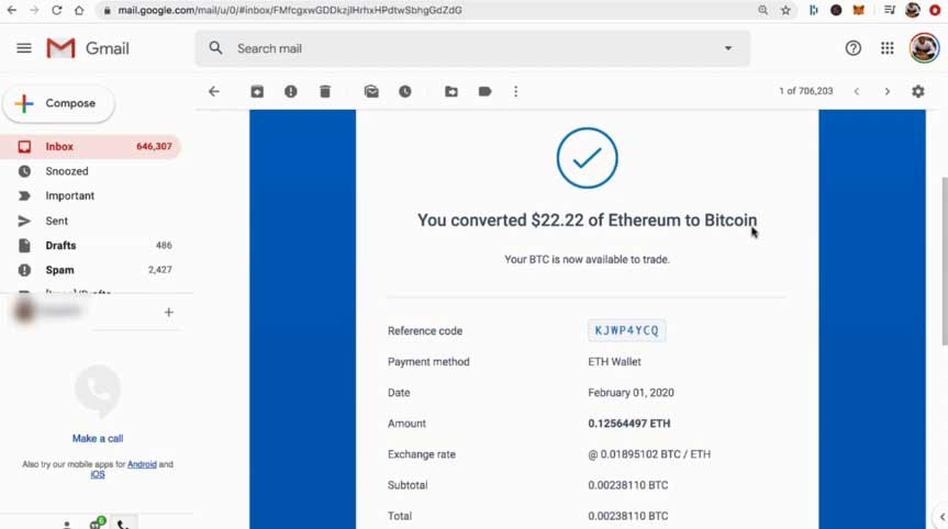 email How to convert Ethereum to Bitcoin 