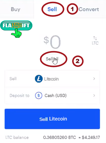 Convert Litecoin to dollar on coinbase step 6 